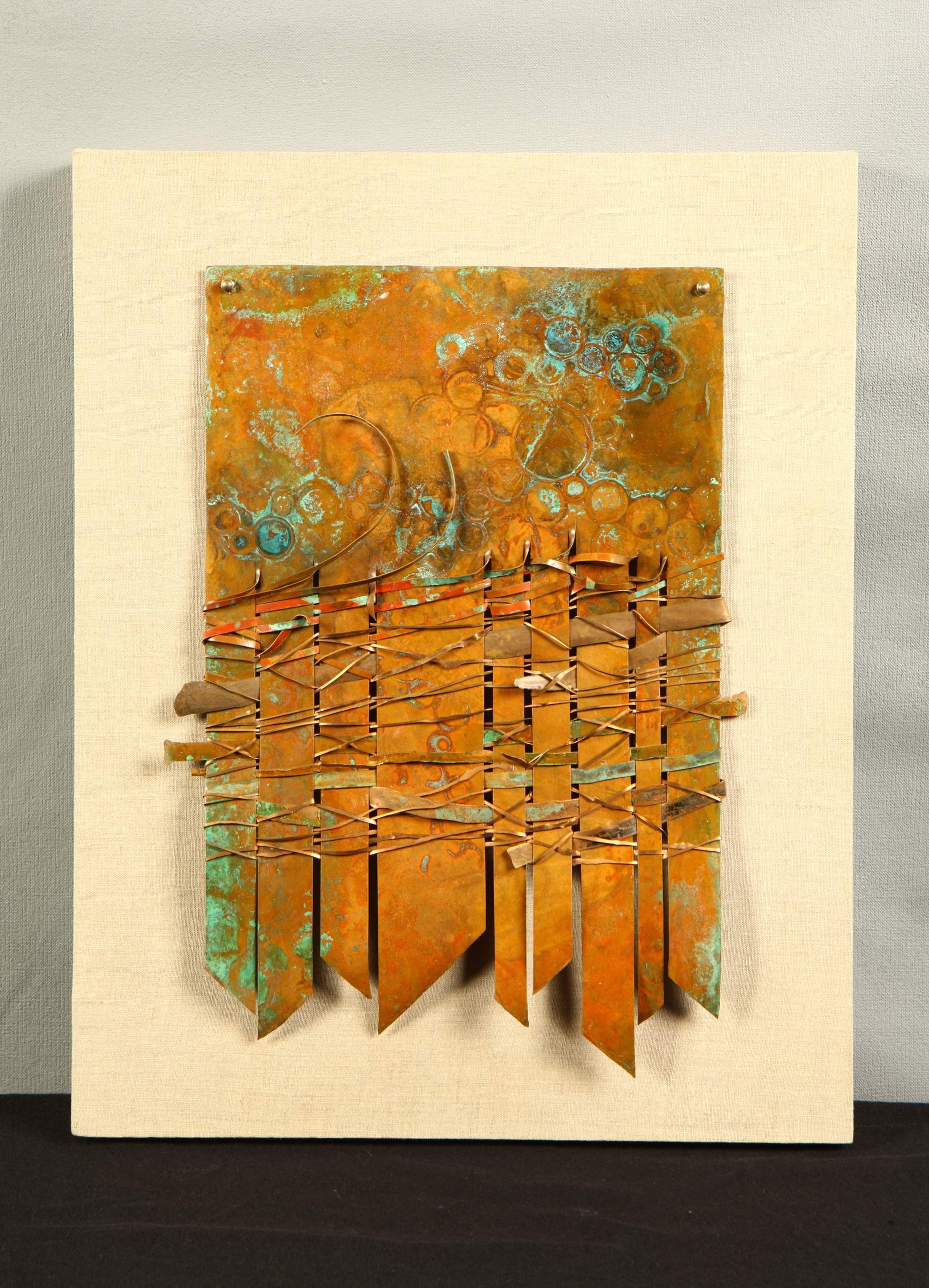 Woven Copper #3 on Linen