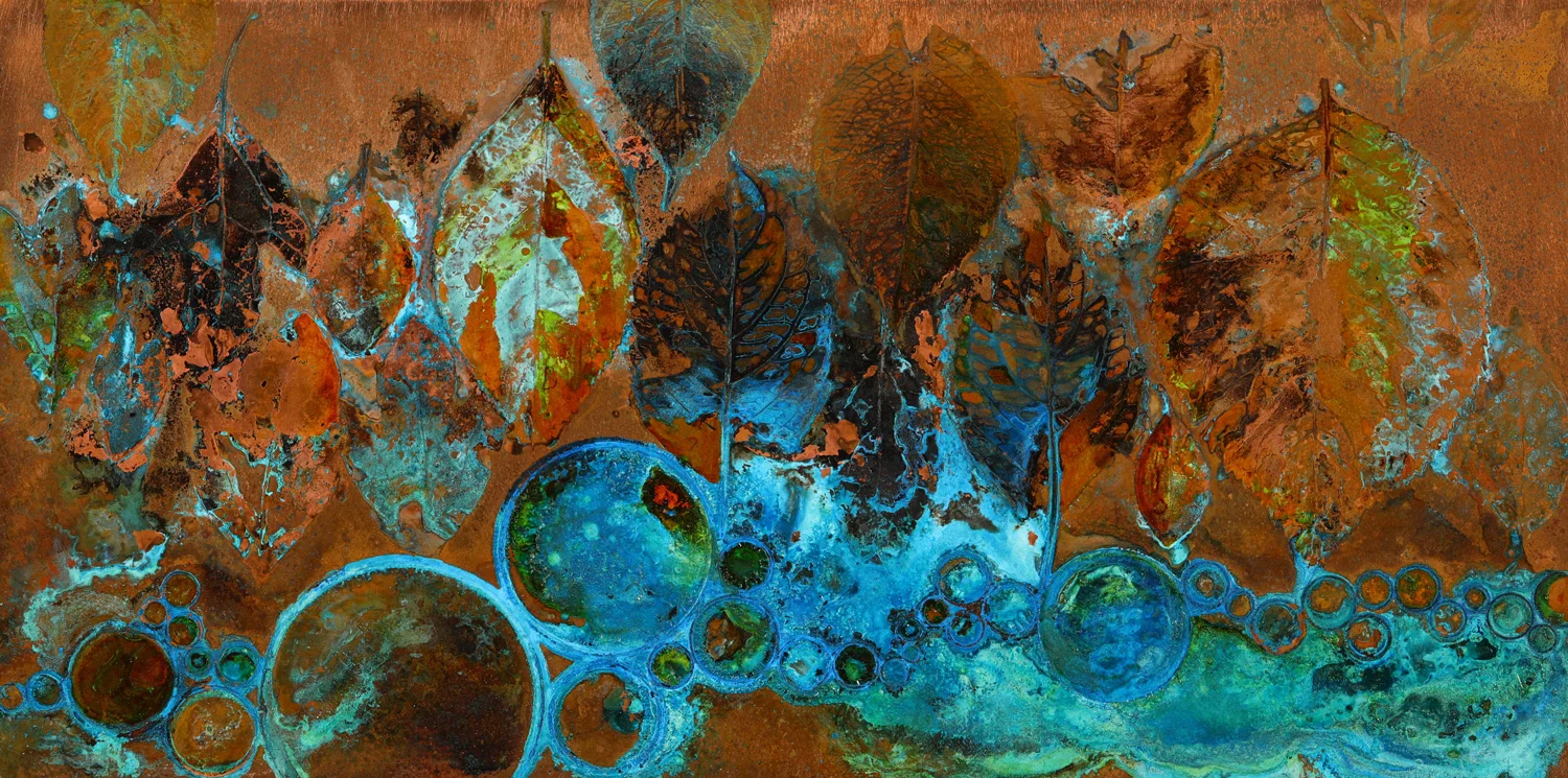 Sassafras + Hydrangea #865 | 24 x 12 | Available at GlavéKocen Gallery + Current Art Fair