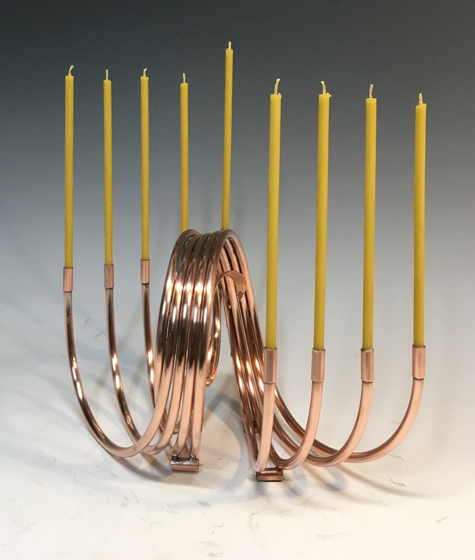 Intimate modern menorah