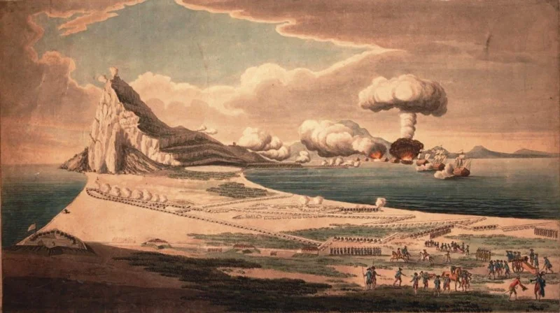 Spanish and French forces besiege Gibraltar (Image courtesy Wikimedia Commons)