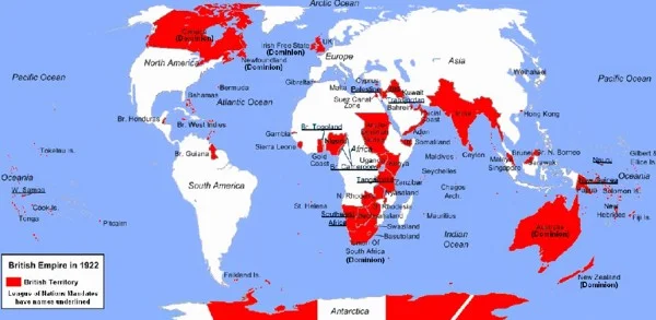 The sun never set on the British Empire. (Wikispaces)