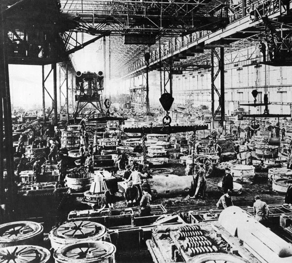Krupp’s steel plant in Essen as captured during The Great War