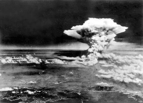 Mushroom cloud over Hiroshima, August 6th, 1945
