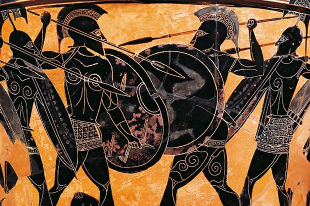 Not pictured: The abuse of children and mass slavery. But sure, call your platoon the “Spartans.”