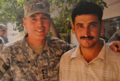 Abu Abed with General Petraeus, 2007 (Photo courtesy Sa’ad Ghaffoori