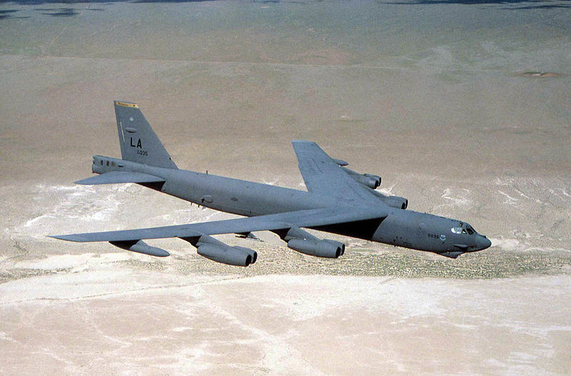 The B-52 has been in active service with the USAF since 1955. Built as a long-range strategic bomber, it was recently deployed in support of operations against the Islamic State. (U.S. Air Force Photo)