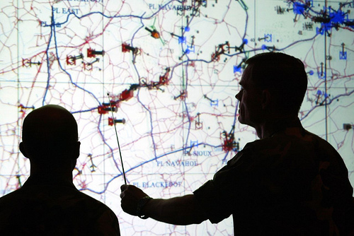 Lockheed Martin's Warfighters' Simulation (WARSIM) used during a command post exercise conducted by the U.S. Army's Second Infantry Division (2ID) and the Republic of Korea Army. ( Lockheed Martin photo )