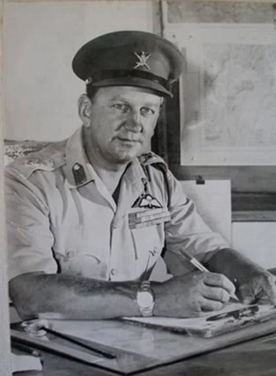 Colonel David Smiley, the first Commandant of the Sultan’s Armed Forces. An experienced proponent of unconventional operations he served with Special Operations Executive in World War Two and after Oman advised insurgents supporting the Imam of Yemen against occupying Egyptian forces in the 1960s.