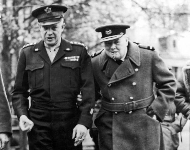 Eisenhower and Churchill in Northern France, 1944