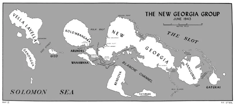 United States Marine Corps map of the New Georgia Group