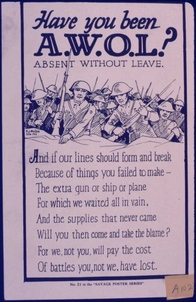 Have you been AWOL? (Wikimedia Commons)