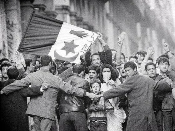 Algerian nationalists gather before the Sétif and Guelma massacre, May 8, 1945. (Wikimedia)