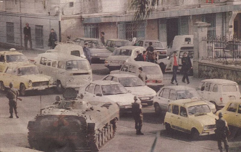 Algiers: Armor in the street in December 1991 (Image from Wikicommons )
