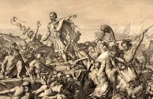 "Caesar's Invasions of Britain" by Edward Armitage. (Wikimedia)