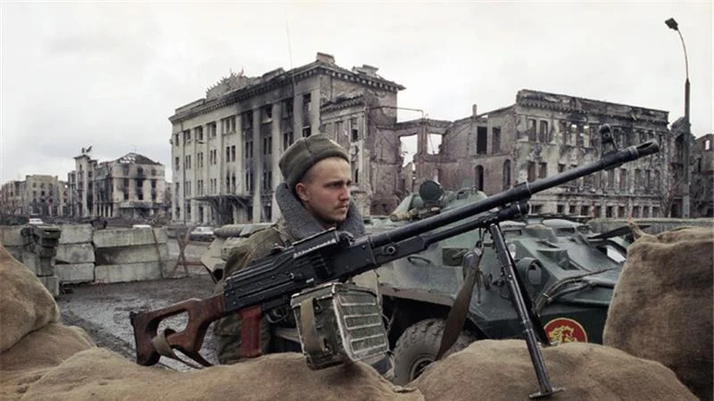 Russian troops entered Chechnya in December 1994 to quash the breakaway region’s independence drive (AP Photo)