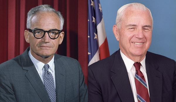 Sen. Barry Goldwater (R-AZ) and Rep. William Flynt Nichols (D-AL-4), the co-sponsors of the Goldwater-Nichols Act of 1986 ( National Review )