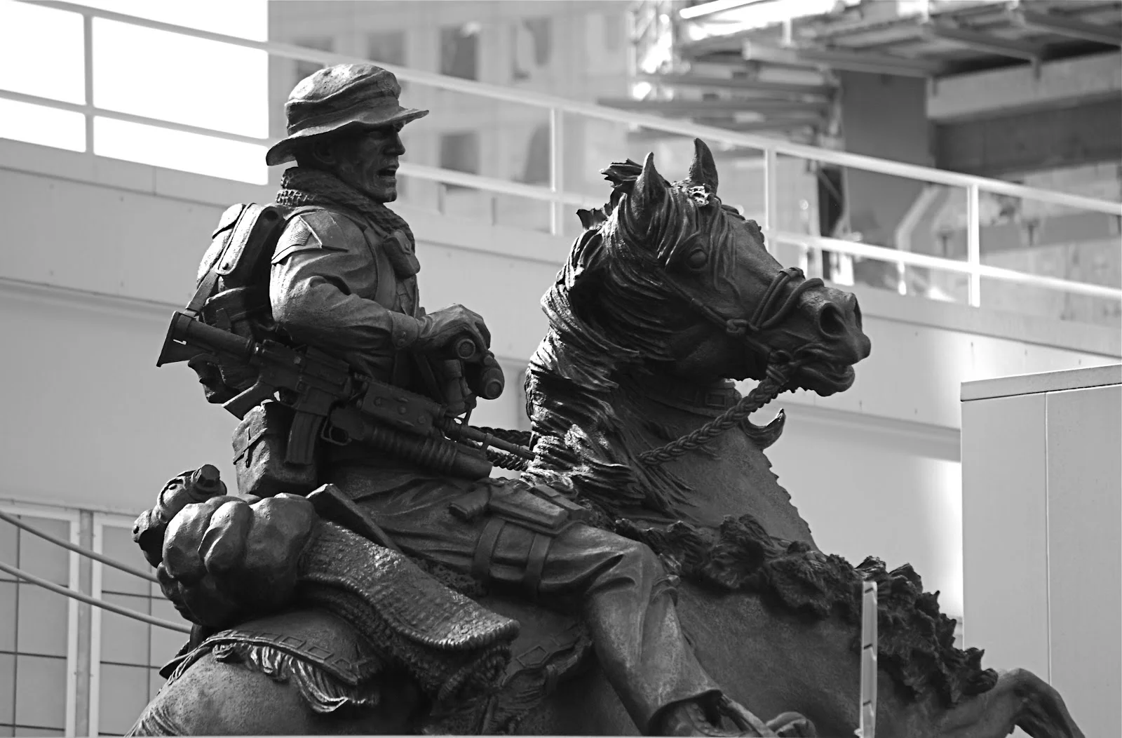 A sculpture near Ground Zero titled, "De Oppresso Liber"or "To Liberate the Oppressed," the motto of the Special Forces.