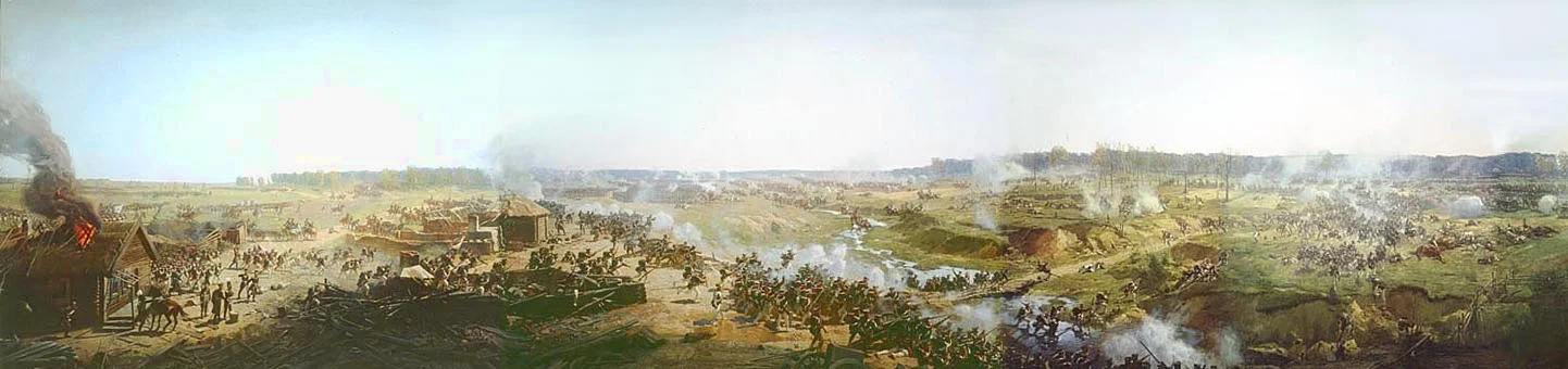 "Panorama of Moscow Battle in 1812" (or "Battle of Borodino") by Franz Roubaud (Wikimedia)