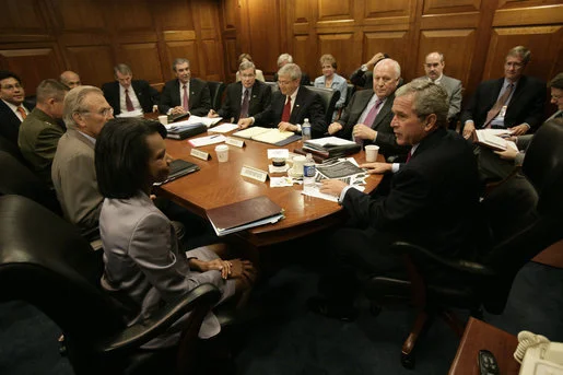 A meeting of the National Security Council under President George W. Bush (Wikimedia)