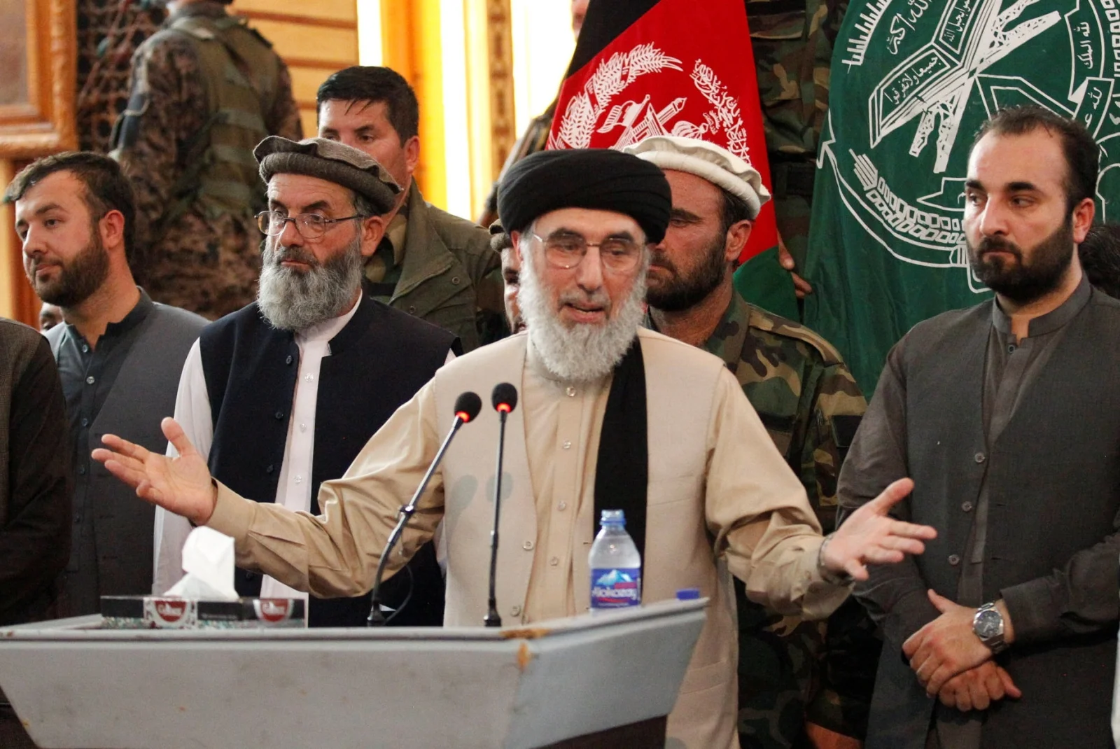 Warlord Gulbuddin Hekmatyar returned to Kabul on May 4 after signing a peace deal with the Afghan government. ( Reuters/Parwiz )