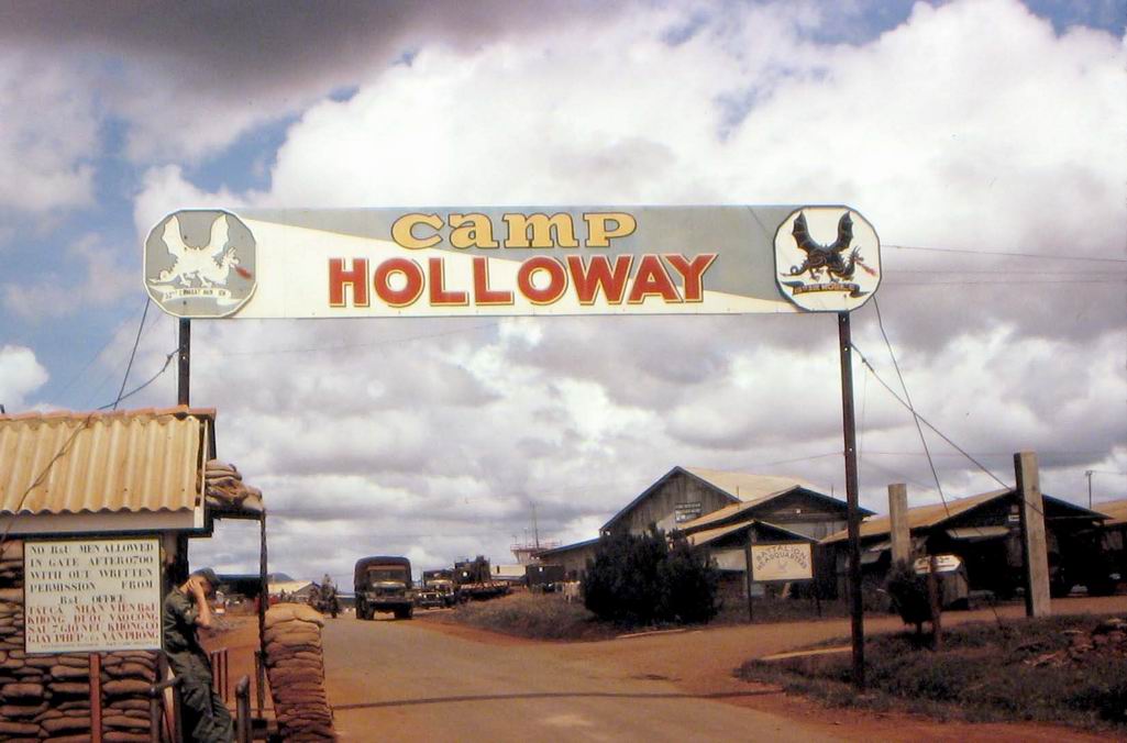 Camp Holloway was a helicopter facility and airbase constructed in 1962 to support allied military operations near Pleiku. On February 7, 1965 it was the subject of an attack by the National Liberation Front 409th Battalion. The attack destroyed four C-7 Caribous, four light attack aircraft, five helicopters, and damaged eleven helicopters. In response, President Johnson launched Operation Flaming Dart I and after another attack by the National Liberation Front, Flaming Dart II. Rolling Thunder would follow after. (Wikimedia Commons)