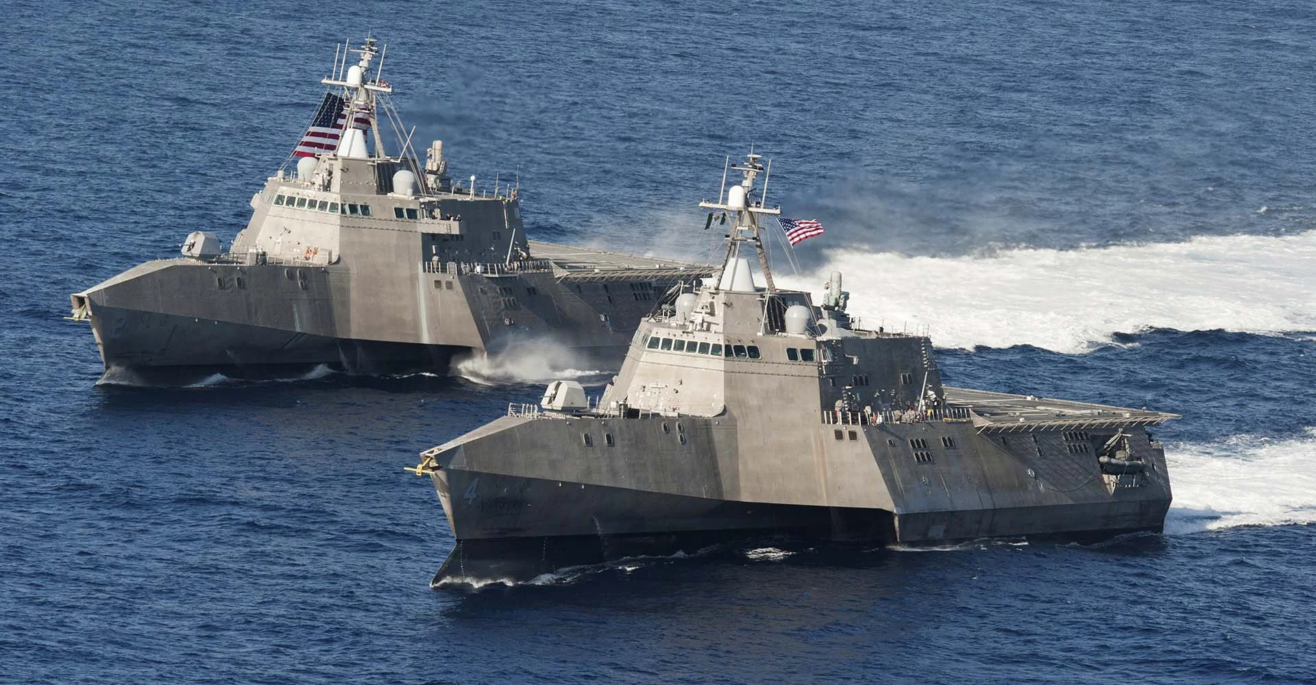 The littoral combat ships USS Independence and USS Coronado (U.S. Navy Photo/Chief Mass Communication Specialist Keith DeVinney)