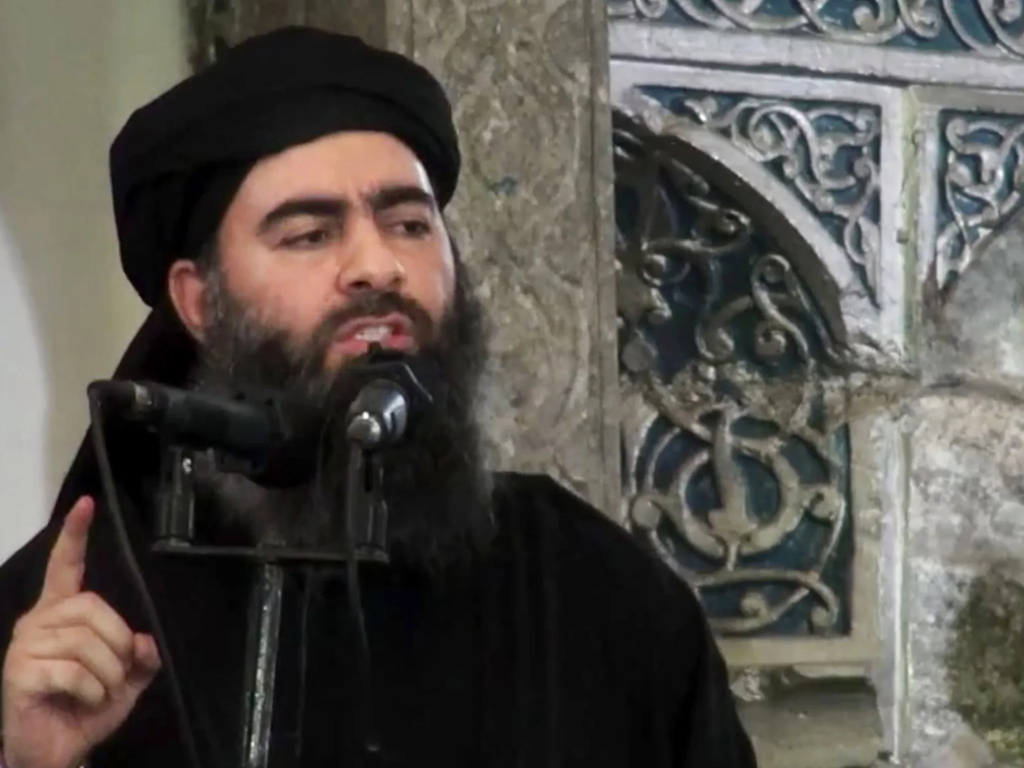 The self-appointed Caliph Abu Bakr al-Baghdadi (AP)