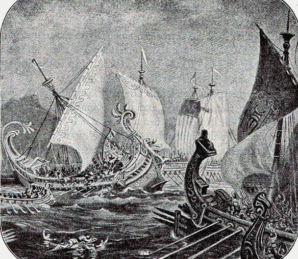Battle of Aegospotami, where the Spartan Navy led by Lysander decisiely defeated the Athenian fleet in 405 BC. (Alchetron)