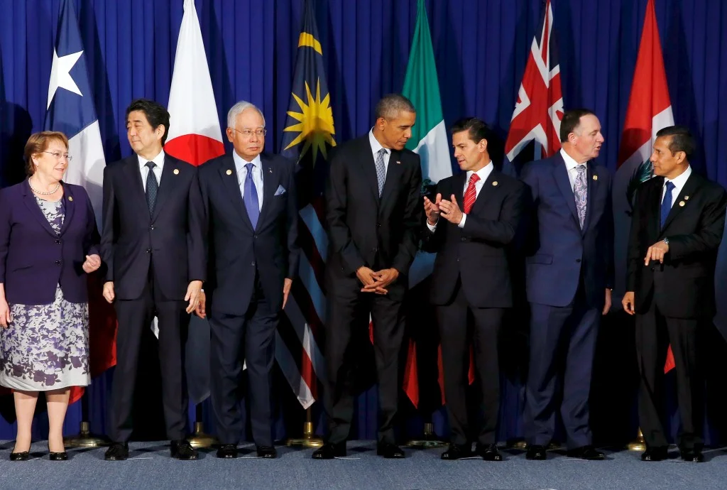 Members of the Trans-Pacific Partnership (Jonathan Ernst/Reuters)