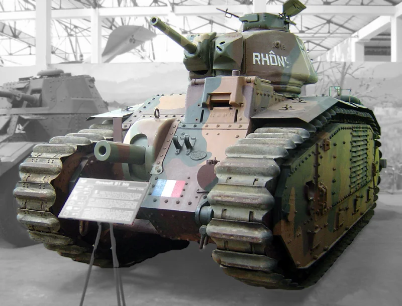 Char B1 bis on display at the Musée des Blindés in Saumur. (Wikimedia)