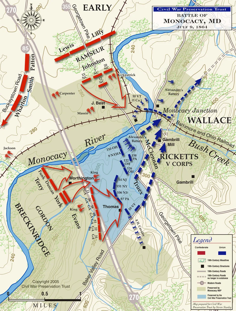 Monocacy Battlefield Map (Civil War Preservation Trust)