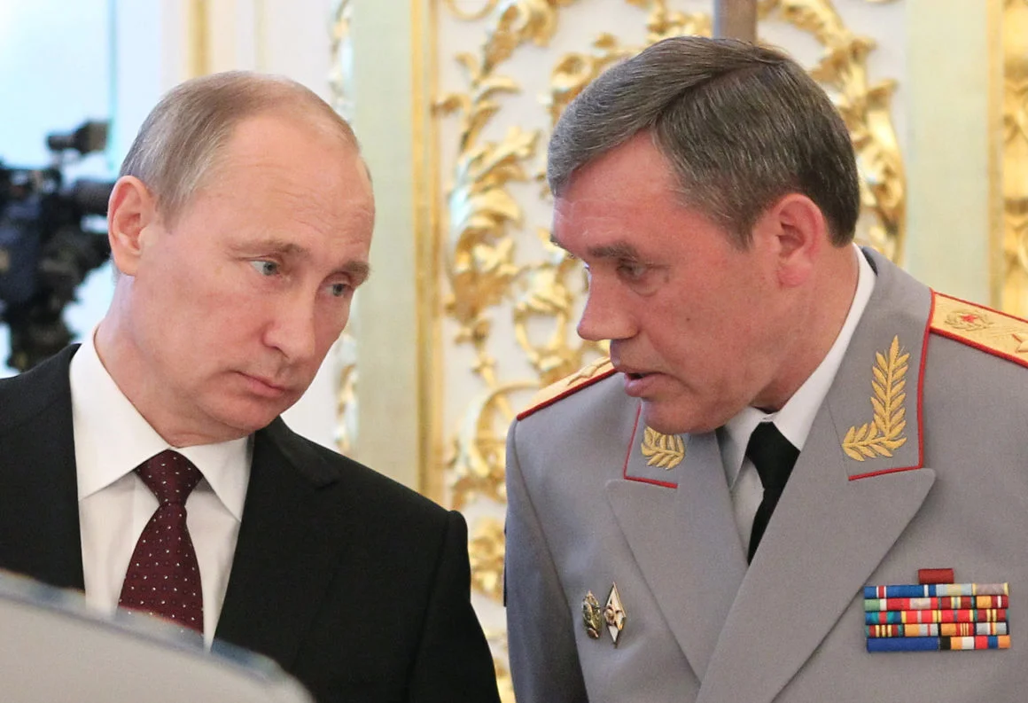Russian President Vladimir Putin and Chief of the General Staff Gen. Valery Gerasimov (Mikhail Klimentyev/AFP/Getty Images)