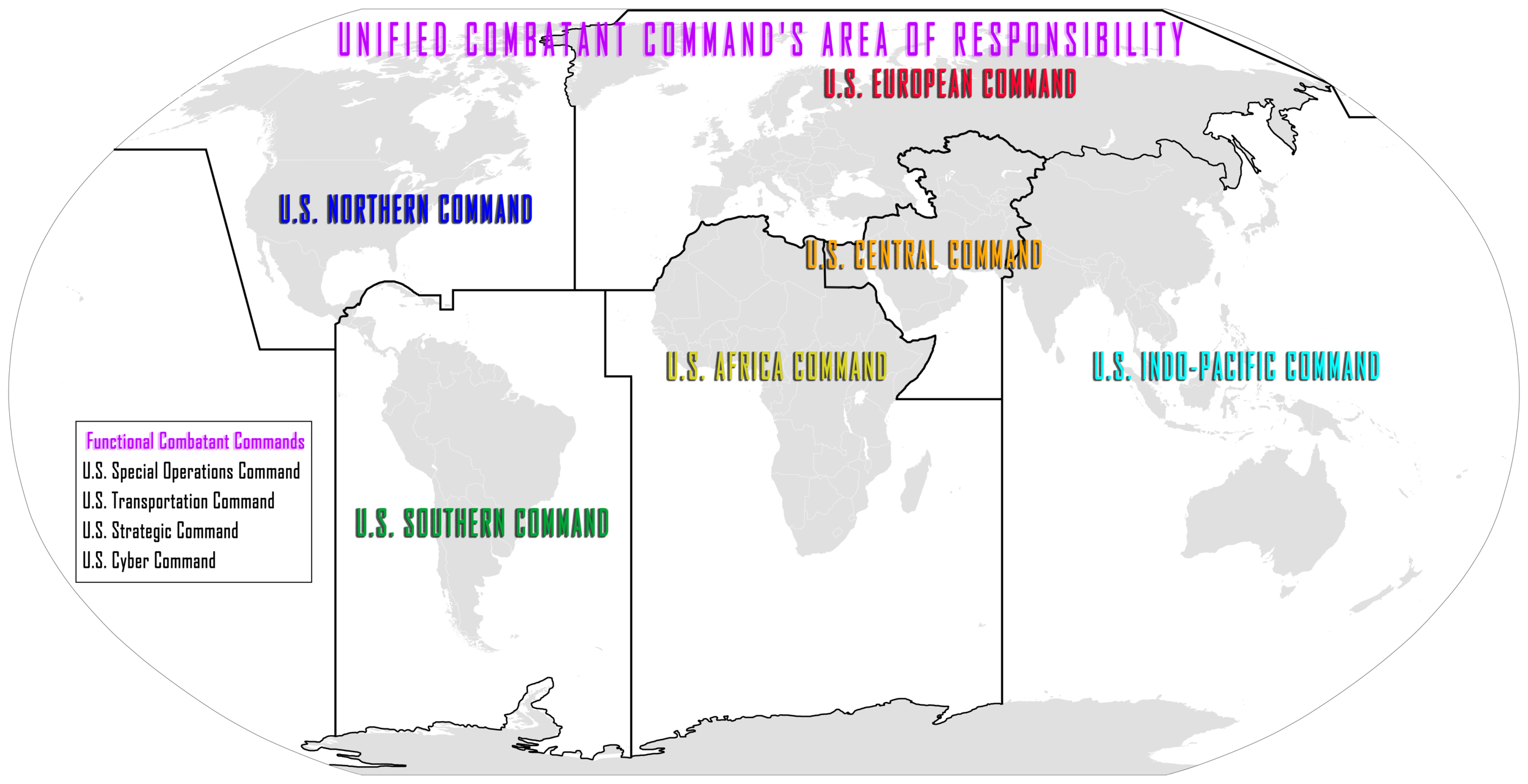 U.S. Geographic Combatant Command Map (Wikimedia)