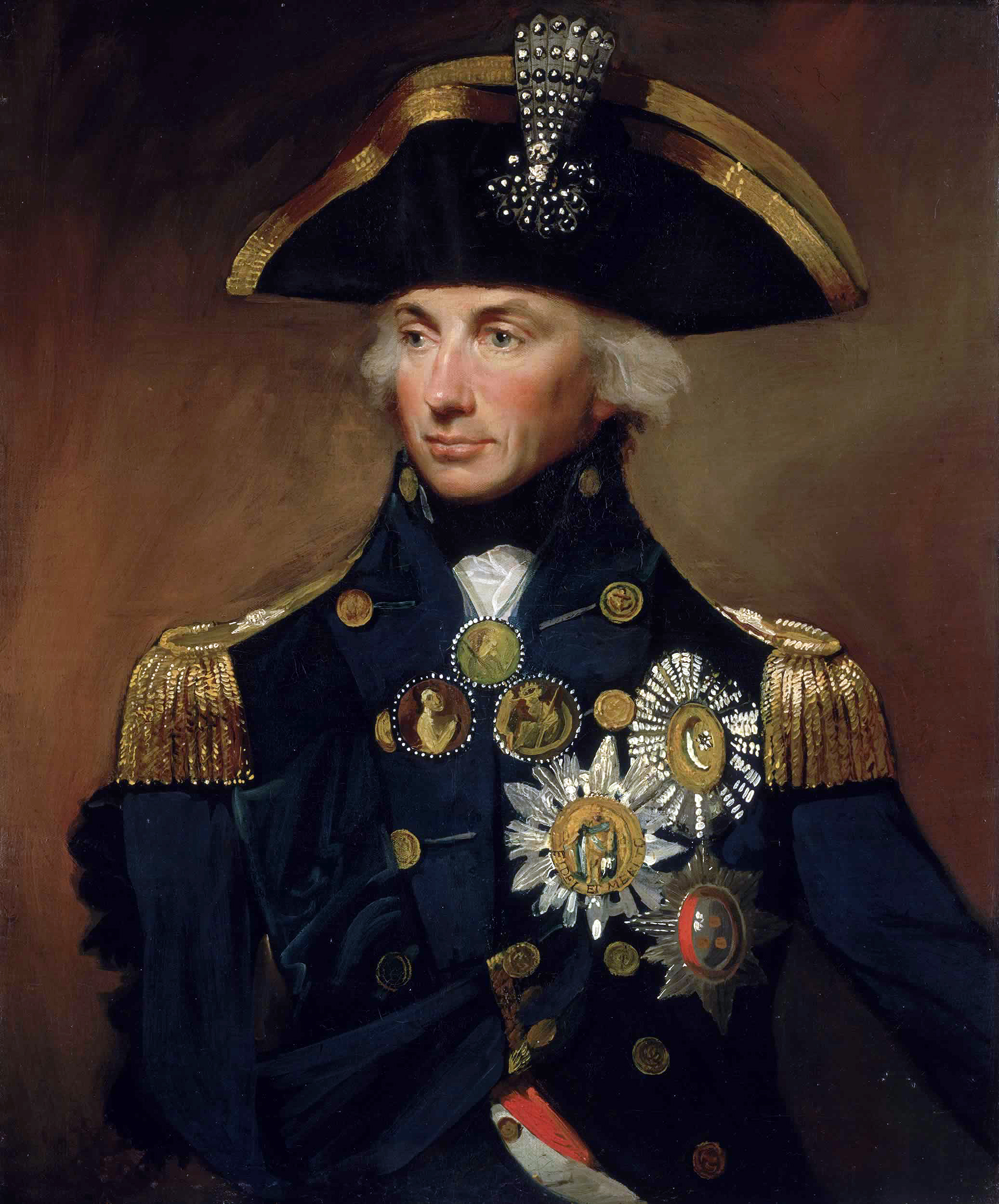 Sir Horatio Nelson as a Rear Admiral painted by Lemuel Francis Abbott (Wikimedia)