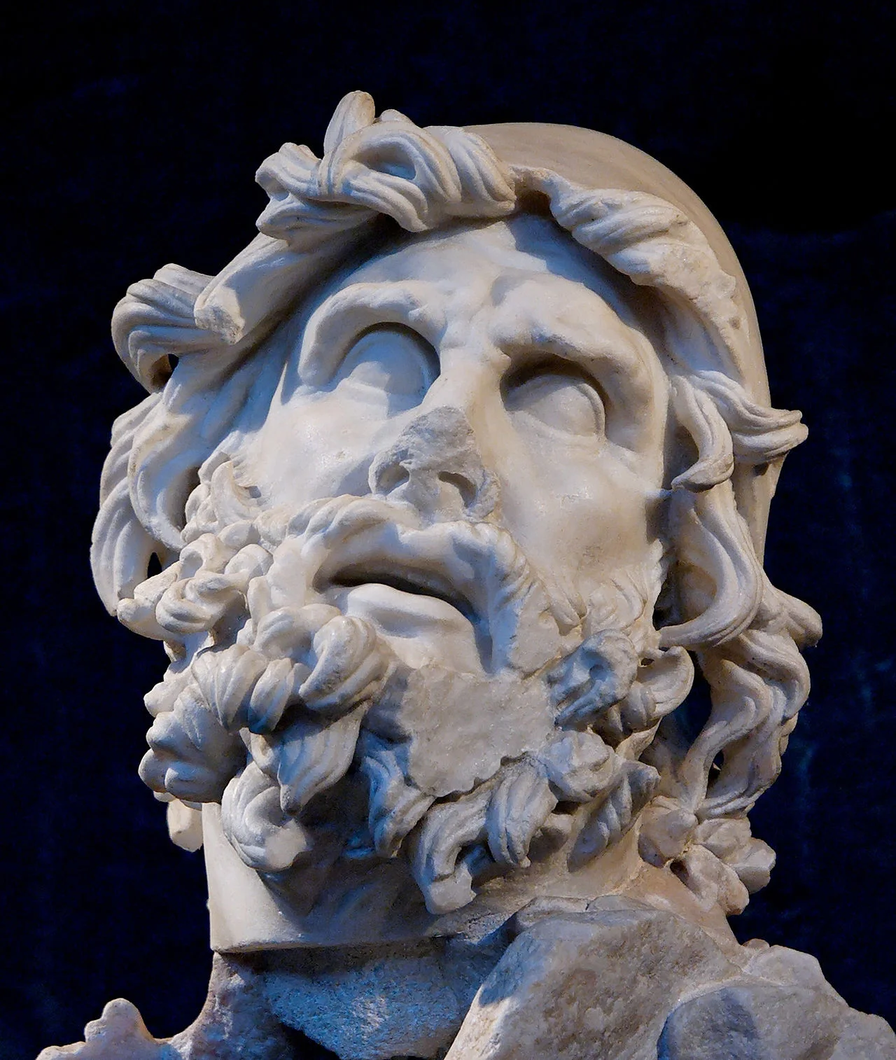 Head of Odysseus from a sculptural group representing Odysseus blinding Polyphemus. (Wikimedia)