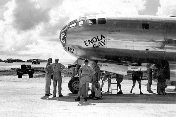 The Enola Gay before the mission to bomb Hiroshima. (Military.com)