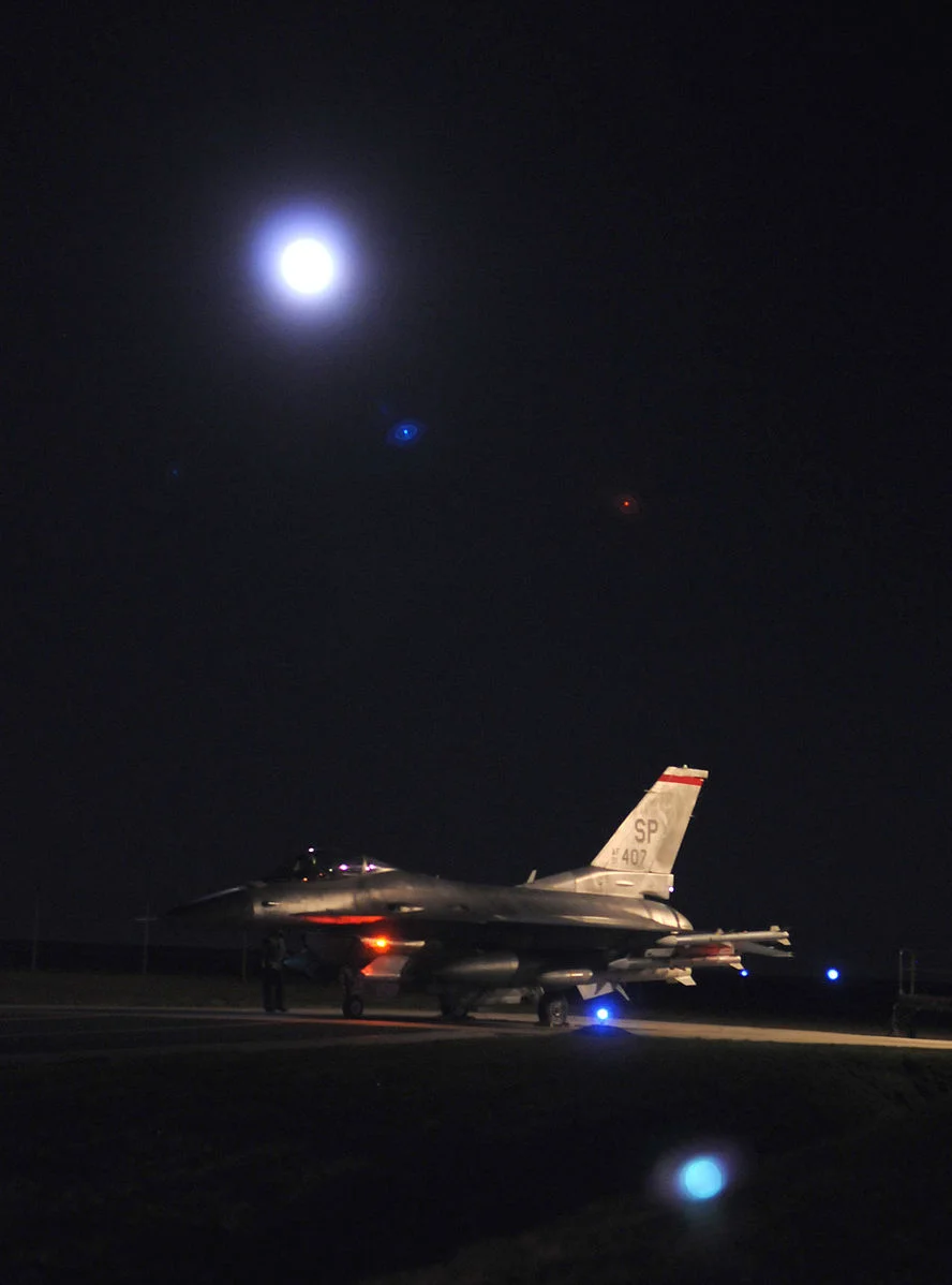 A U.S. Air Force F-16 prepares for take-off from Spangdahlem Air Base, Germany, March 19, 2011, in support of Odyssey Dawn. (USAF Photo/Wikimedia)