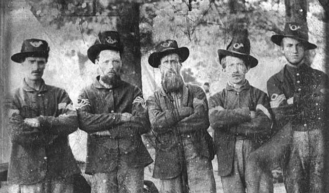Members of the 3rd Minnesota Regiment, Company F, in Nashville, 1862. (MinnPost)
