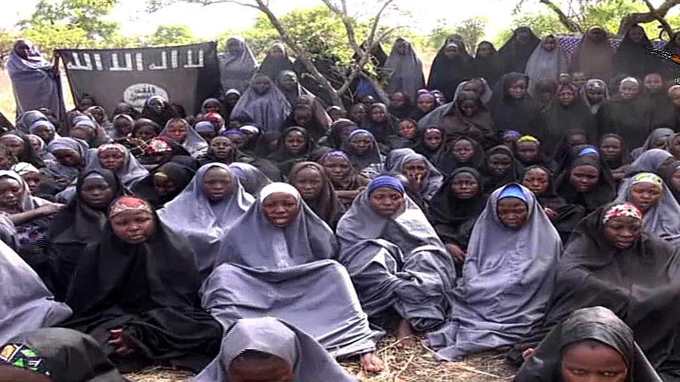 Image of the girls abducted in Nigeria in 2014. (Telegraph)