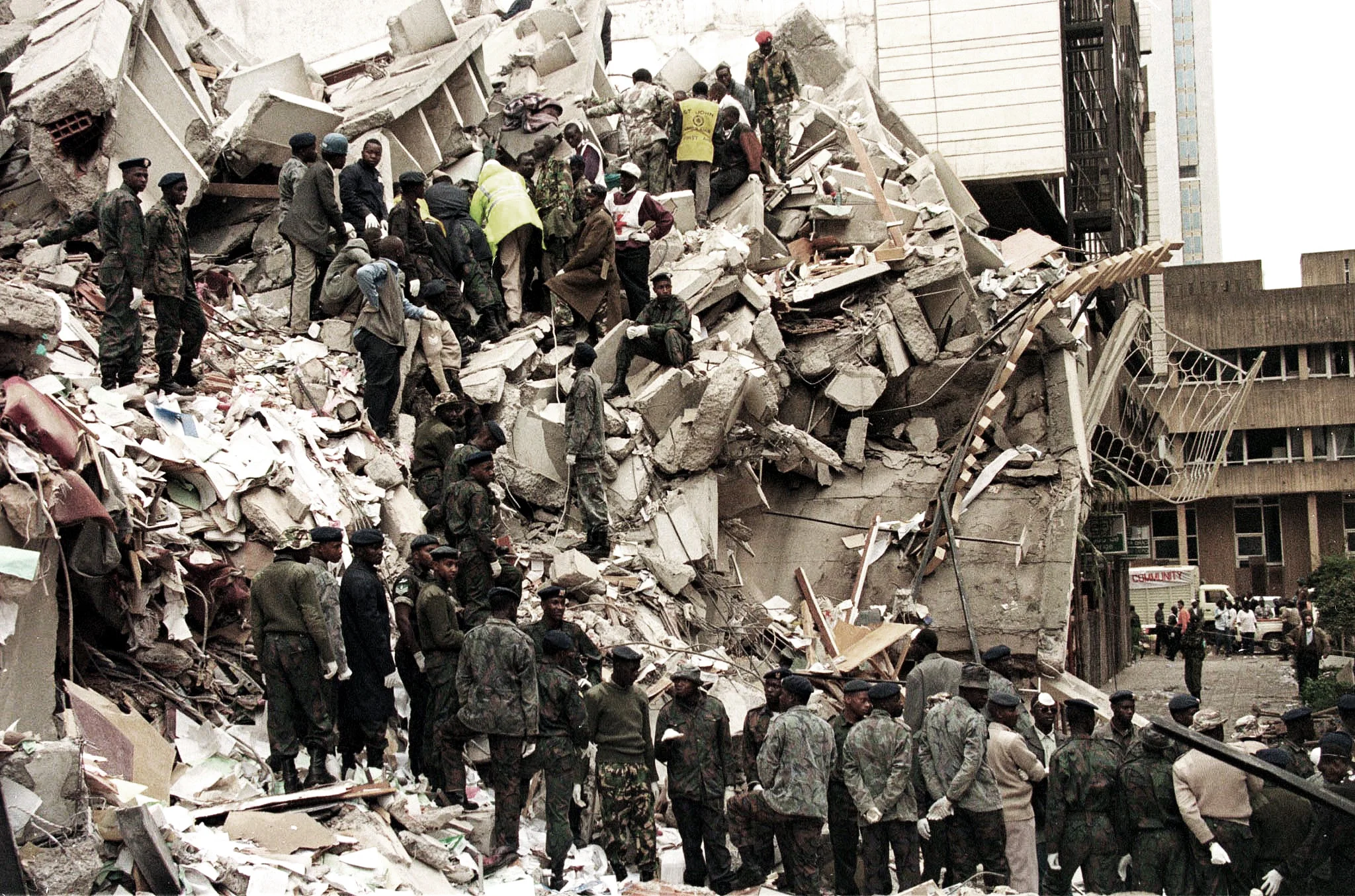 Scene of the Nairobi bombing. (Memorial Park, Kenya)