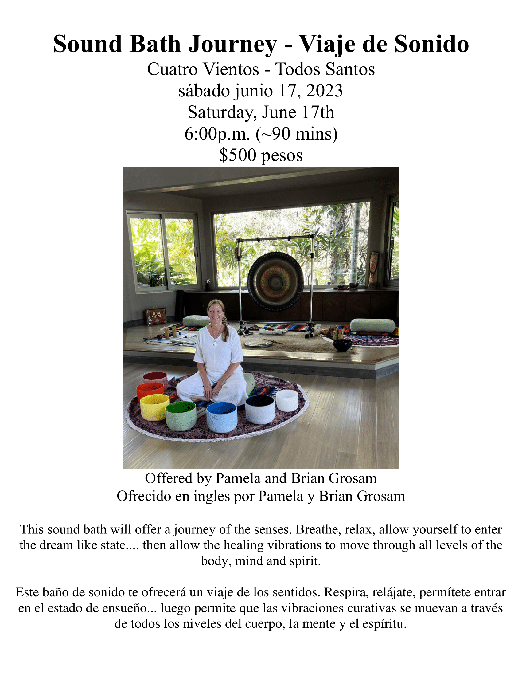 Sound bath event June