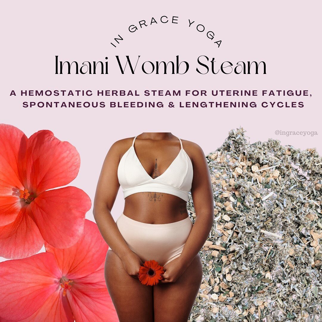 🌿NEW PRODUCT ALERT🌿

Imani, a HOMESTATIC (stops blood flow)  organic herbal steam was created for my ladies experiencing irregular bleeding 🩸 this can show up as:

🩸 2 or more periods (bleeds) in a 30 Day cycles. This is considered UTERINE FATIGU