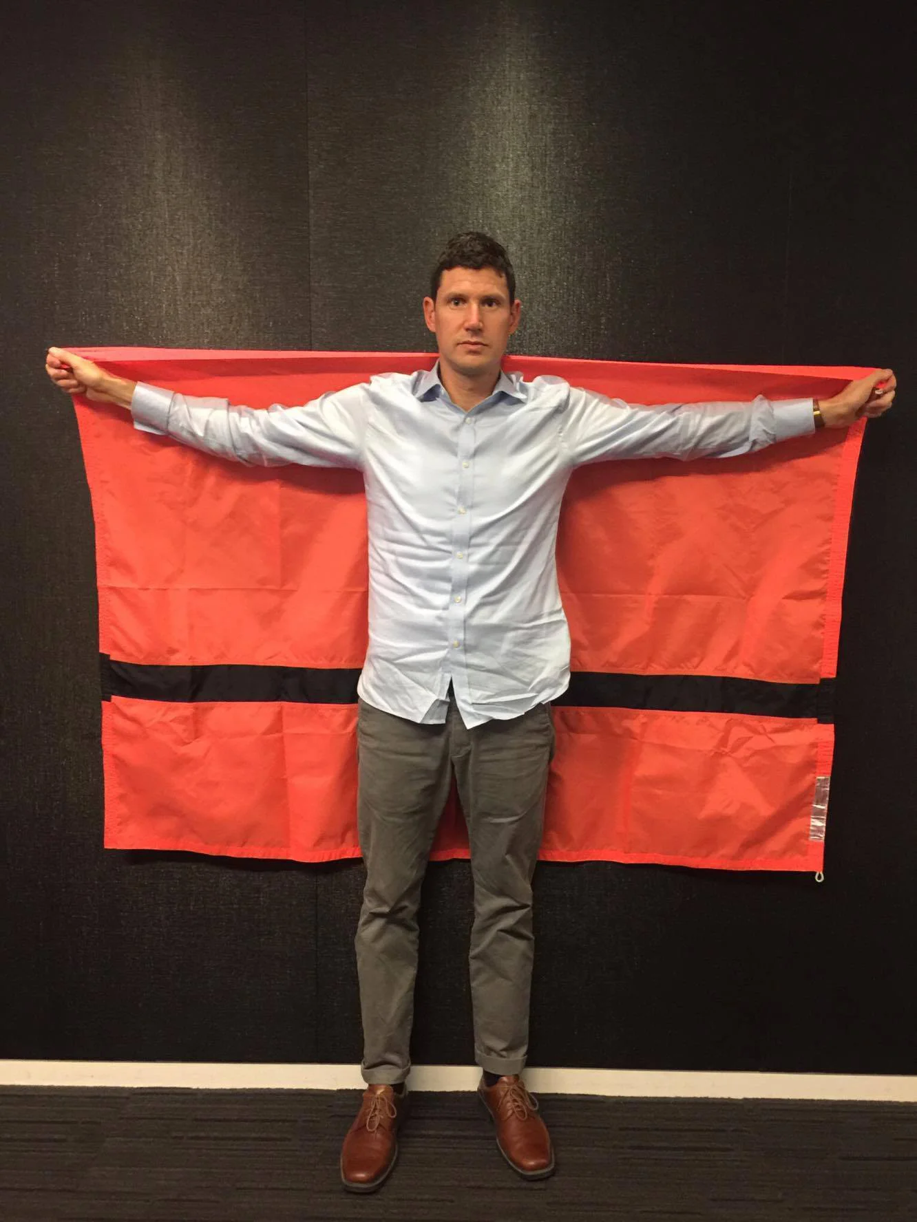 Oliver Percovich taking a stand for the refugees by embracing our flag. He left Australia to relocate to Afghanistan in 2007, where he has been skateboarding his way, through walls of sexism, poverty and violence. 
