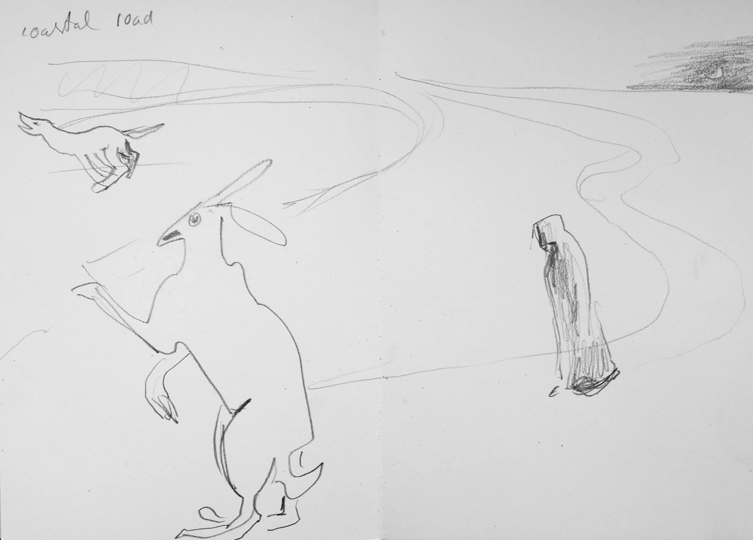 White Dobbie in Coastal Landscape