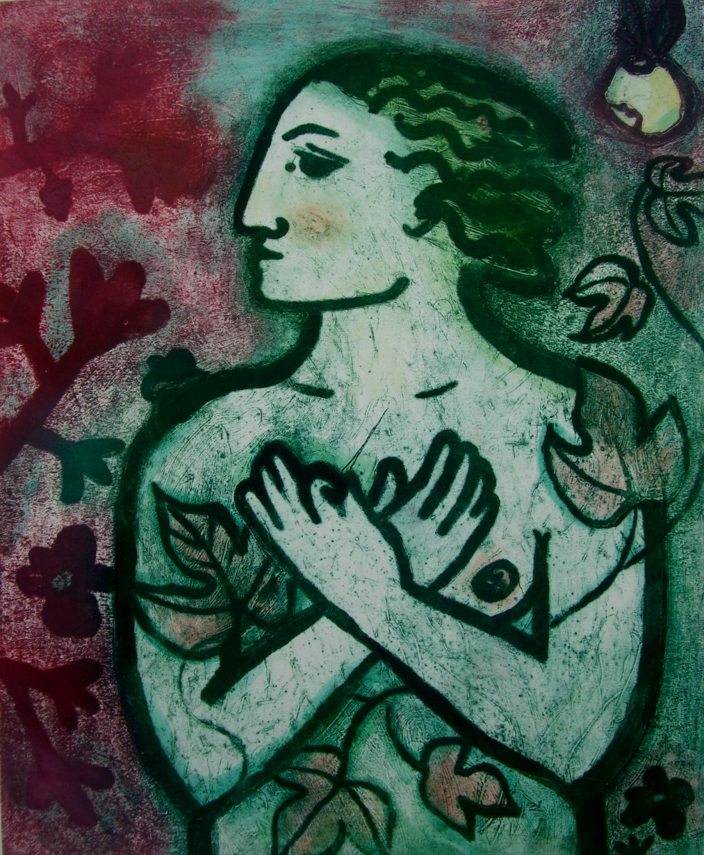 Eve Sewing - by Adrienne Craddock