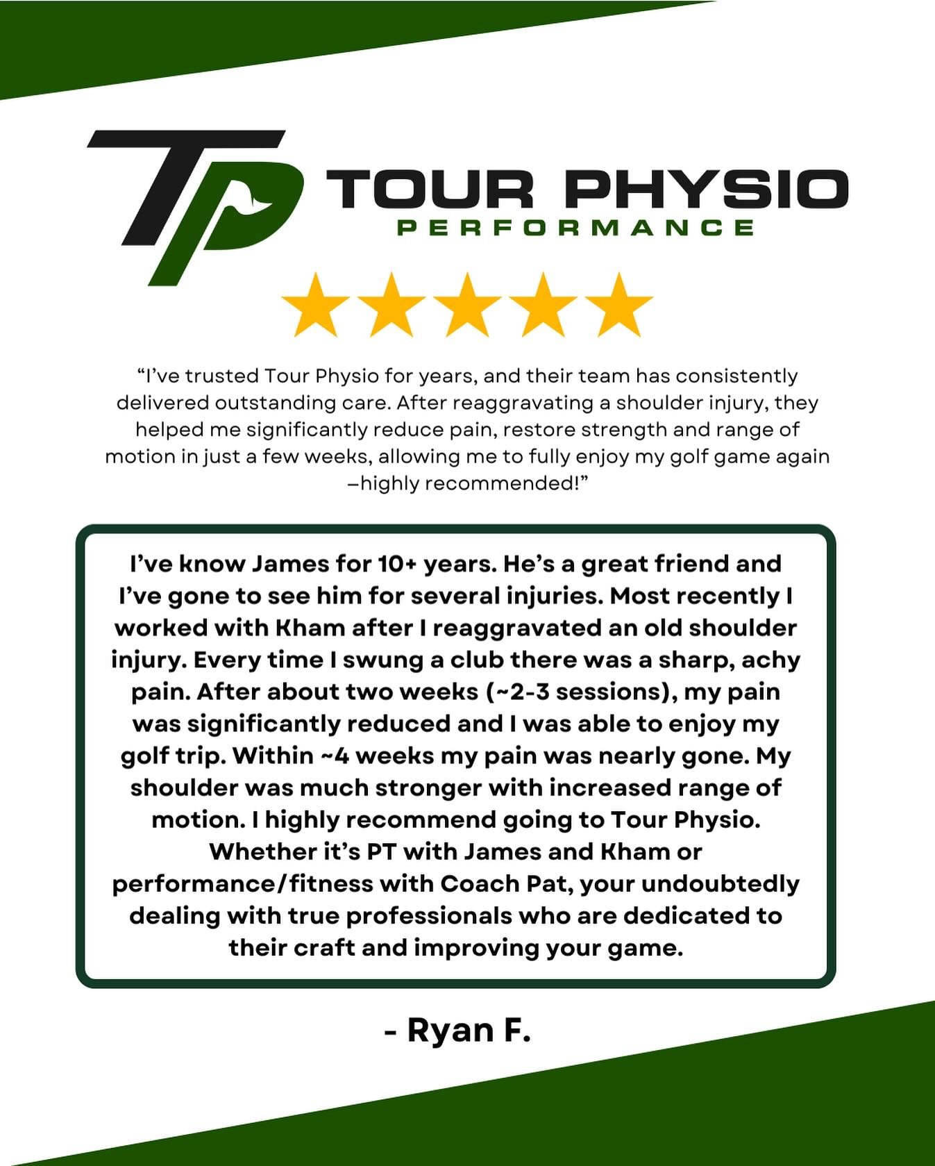 Thank you for the kind words Ryan we are happy to help!

Send us a DM 💬 or visit our website to set up an evaluation with one of our Physical Therapists today! 📞 Phone: 508-987-4653