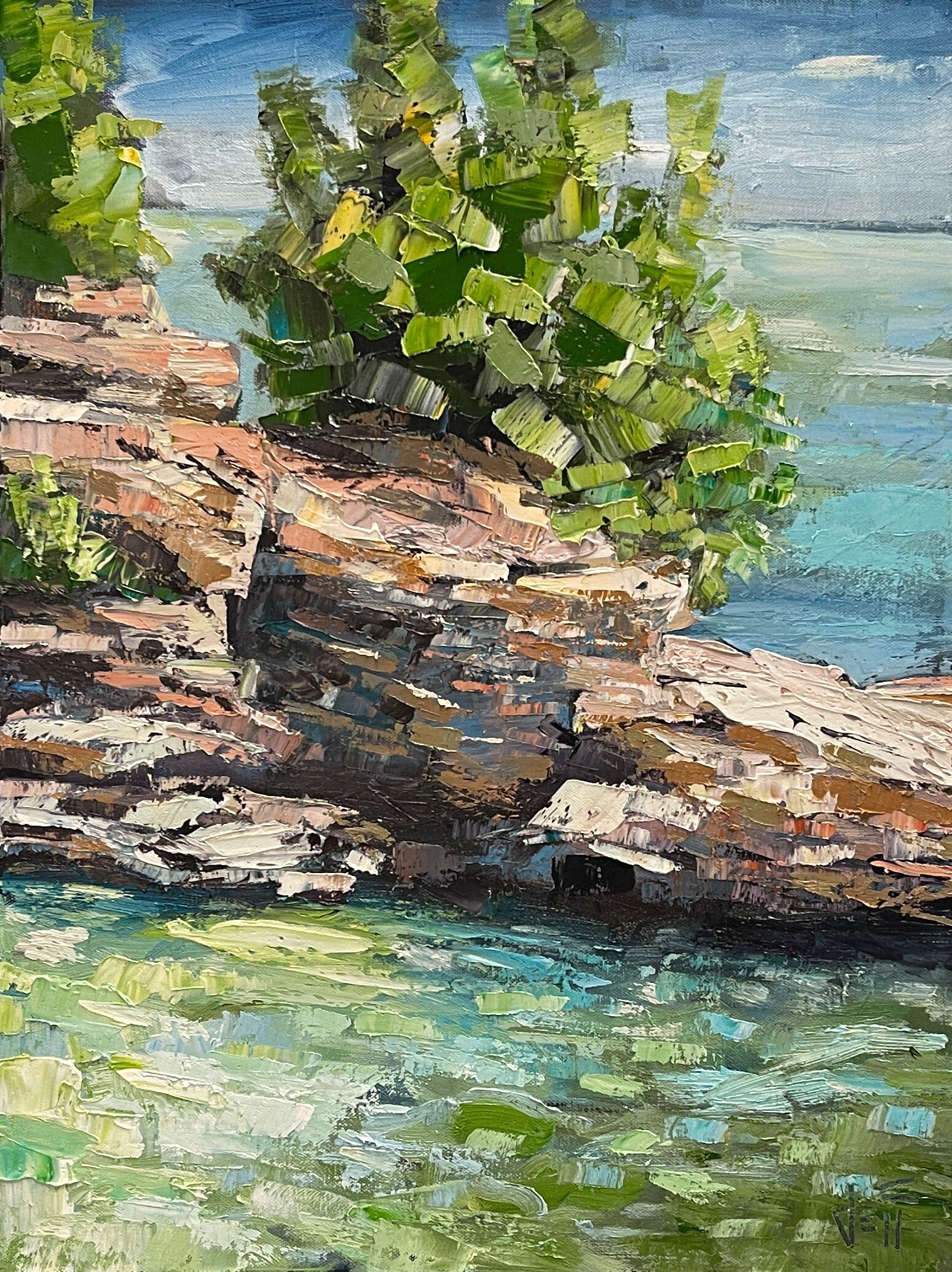  Quiet Cove-oil on canvas 24” x 18”   Idea Gallery 