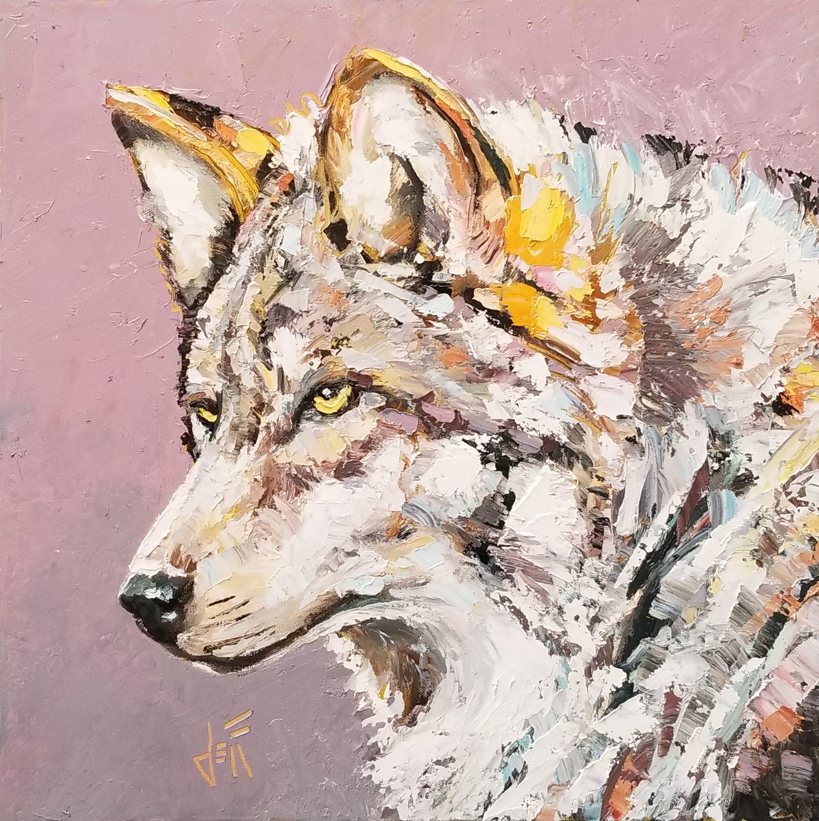  Hungry Like The Wolf-oil on canvas 20” x 20”   Sivertson Gallery 