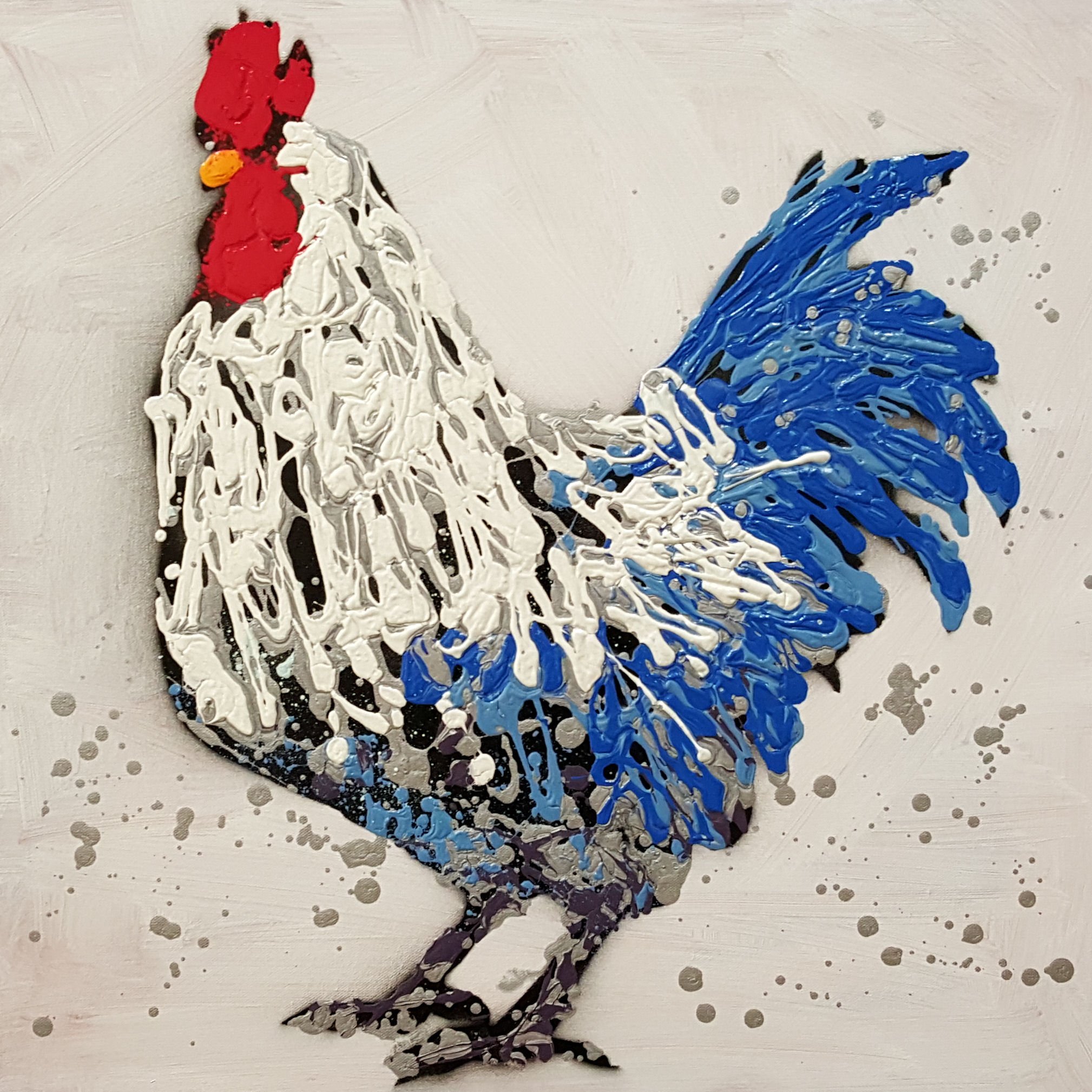  Pablo The Rooster-acrylic on canvas 24” x 24” ~SOLD 