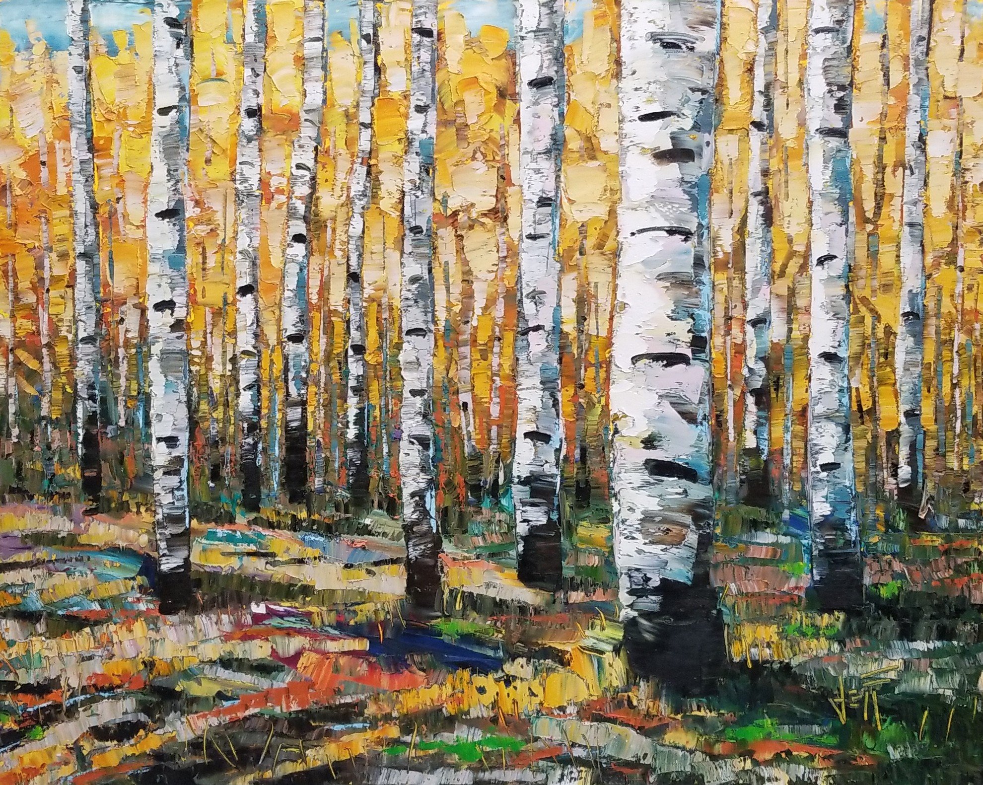  Flaming Forest-oil on canvas 48” x 60”   Boutin Gallery 